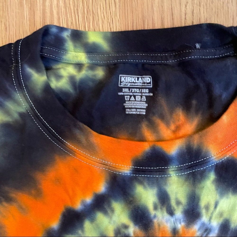 Tie dye Halloween candy corn spiral tshirt unisex 3XL - Picture 3 of 5